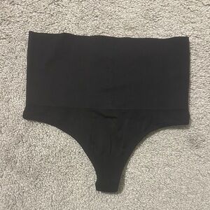 Black High-Waisted Shapewear Thong